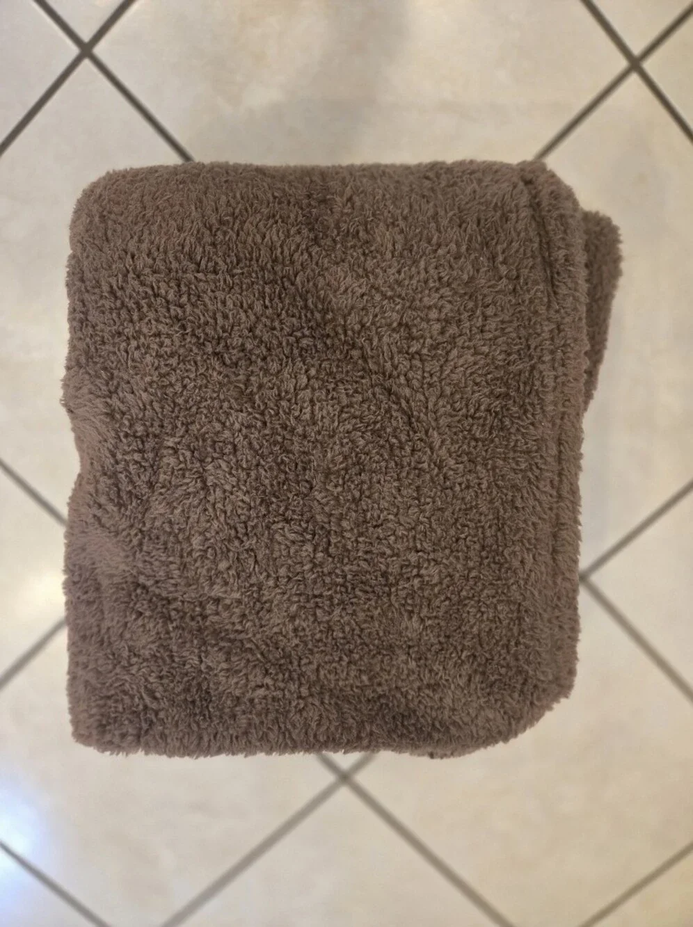 Plush Sherpa Blanket Throw - Brown 72 X 62